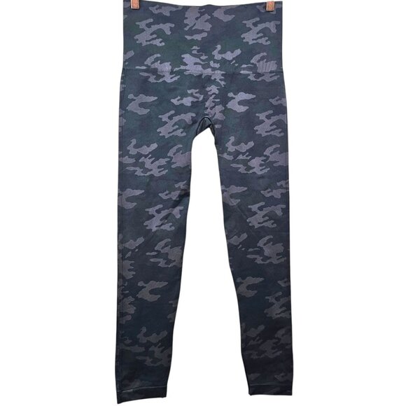 Spanx Womens Plus Size 2X Look At Me Now Camo Leggings Green Gray‎ - Picture 2 of 10